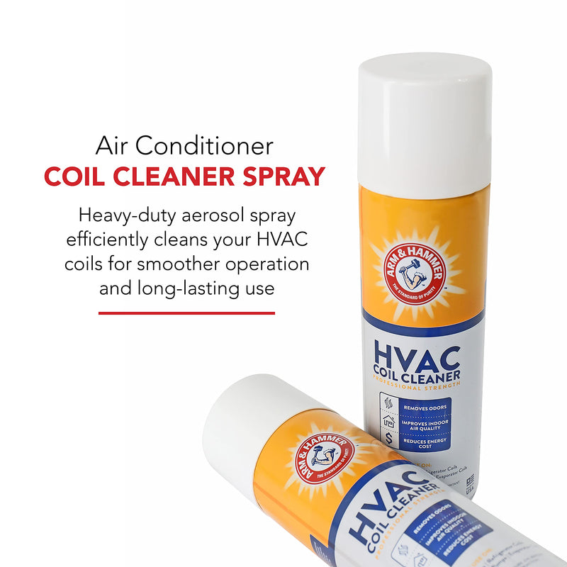 Arm & Hammer Biodegradable HVAC and Air Conditioner Coil Cleaner Foam Aerosol Spray, 19 fl. oz, AHCC-19 by Diversitech 19 Fl Oz (Pack of 1)