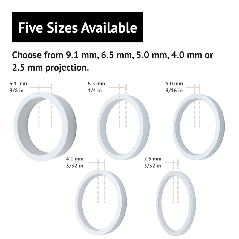 elox Solid Aluminum 3/8" (9.1mm) Mortise Cylinder Collars – 10 Pack, Aluminum Finish 9.1mm