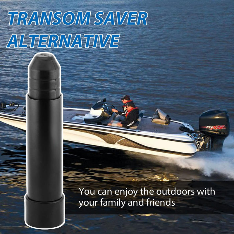 Outboard Transom Saver - Black Rubber Trailering Support with Steer Stops, Compatible with 3-Ram Trim/Tilt, fits Yamaha Outboard.
