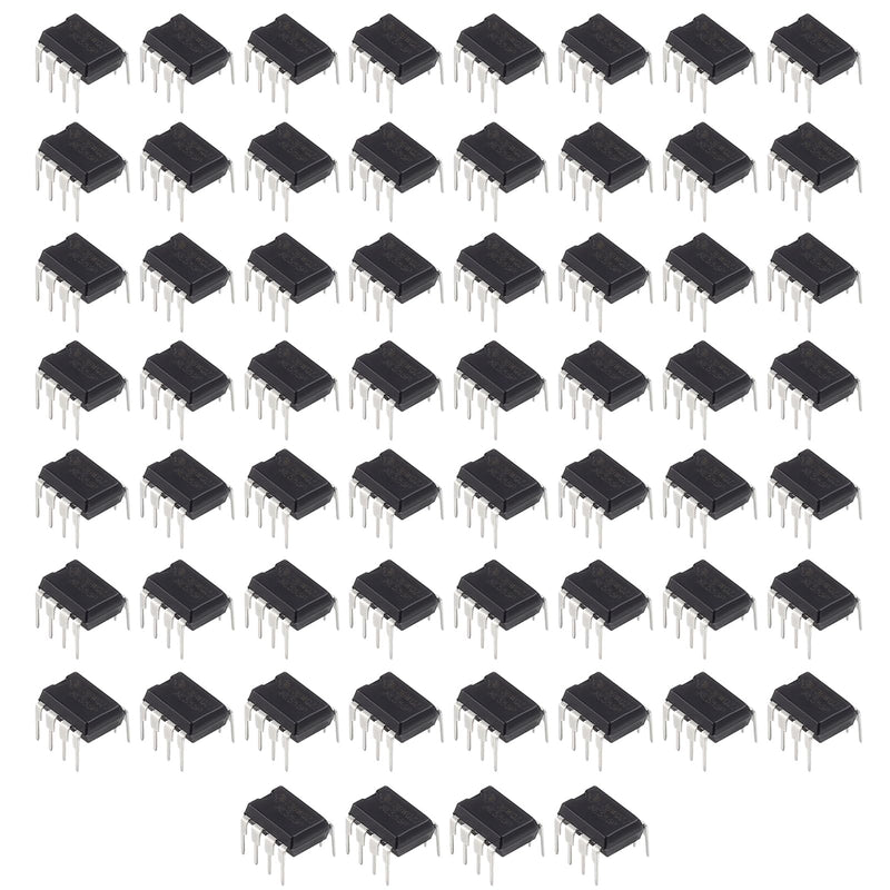 60pcs NE555 Timer IC Instruments NE555P IC Single Precision Timer 8-Pin DIP Sockets