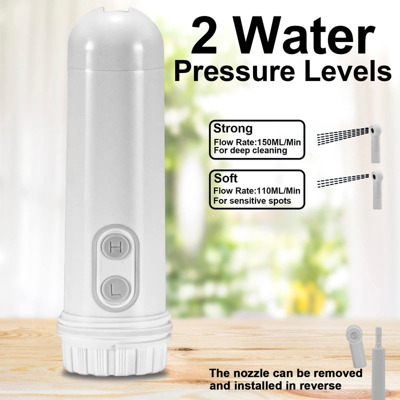 Portable Bidet - Mini Foldable Handheld Personal Travel Bidet with 2 Pressure Options Electric Sprayer Toilet for Personal Hygiene Cleaning/Soothing Postpartum Care/Perineal & Hemmoroid Treatment While