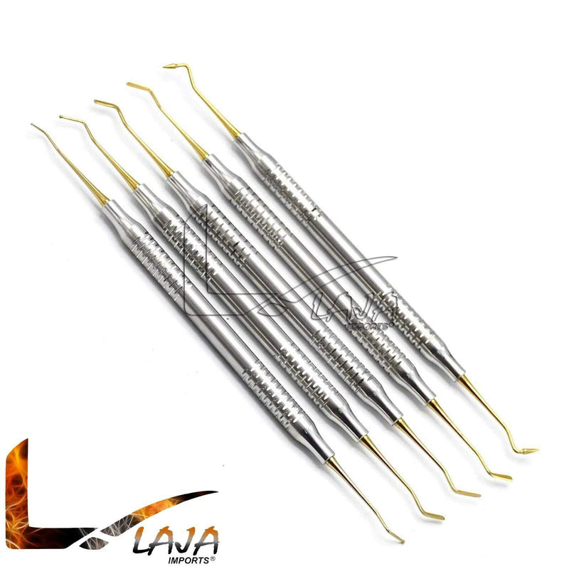 Dental Restorative Composite Instrument Gold Tip Placement Pluggers Dn-2193 for Educational Use