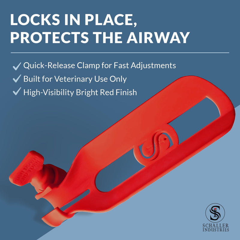 Schaller Industries Veterinary Dental Table Mount Fits Jackson Rees Non-Rebreathing Circuits-Anesthesia Bag Holder with Quick Clamp for Vet Dentistry - Red for Dental Table Mount - Red