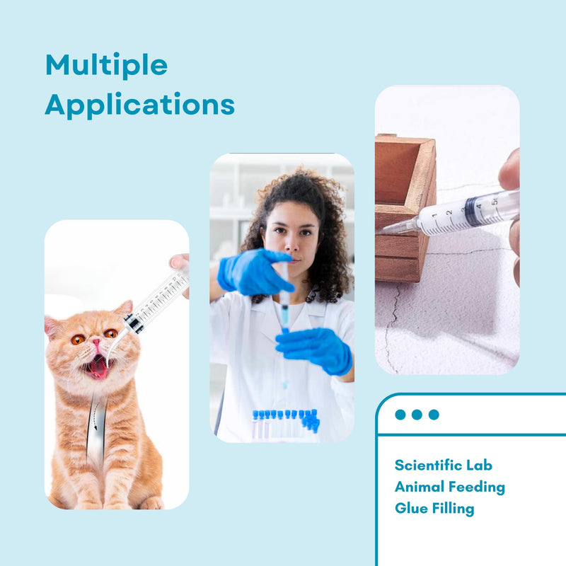 5PCS 12ml/cc Dental Irrigation Syringe - Curved Tip for Tonsil Stones, Lab Use and Feeding Small Pets