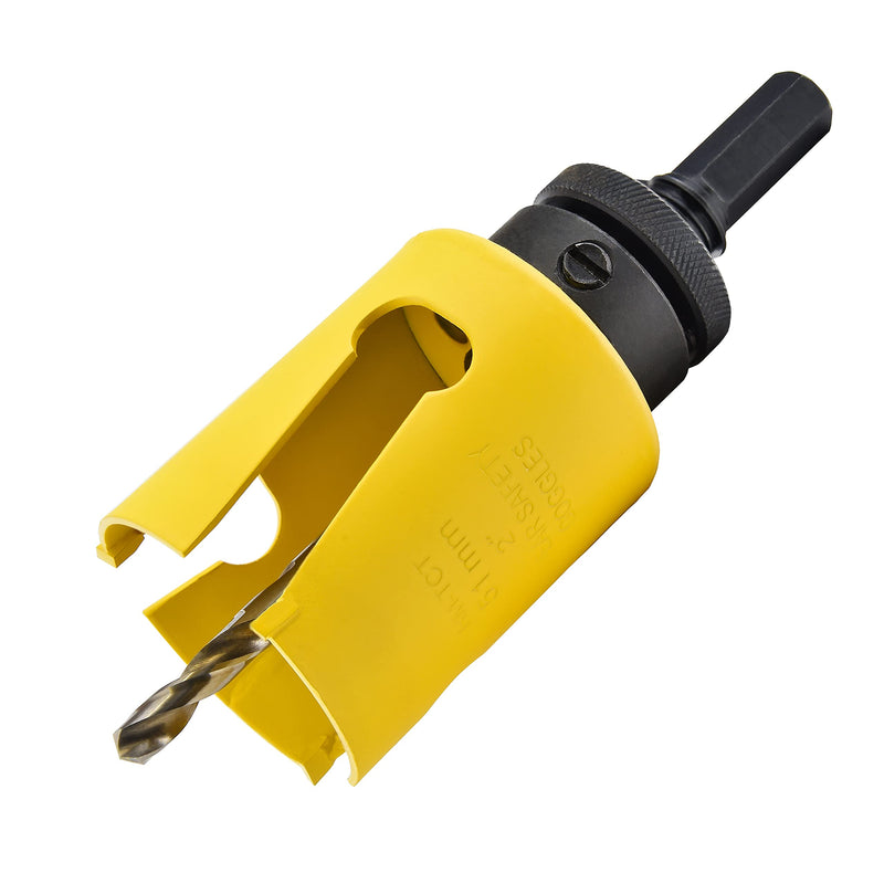 MaxTool 2-1/4" TCT Hole Saw 57mm Carbide Tip Holesaw 2.25" Deep with 5/8-18 Thread Arbor Pilot Drill 3-Piece for Tough Abrasive Material; CT00Y57R216A