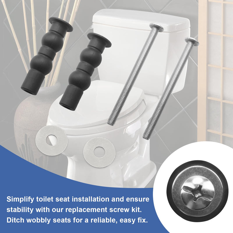THU651N Toilet Seat Bolts Replacement for TOTO Toilet Parts Replacement for TOTO Toilet Seat Hinge Screw Kit,Toilet Lid Screws Universal Rubber Expansion Seat Cover Screws-4Pack