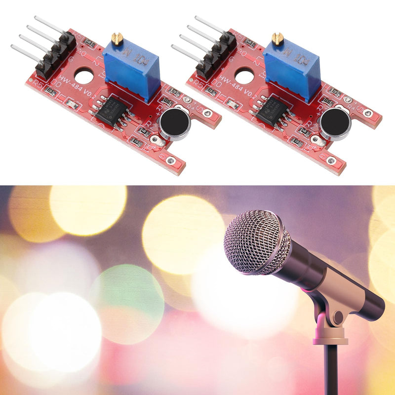 MECCANIXITY 2 Pcs Microphone Sound Sensor KY-038 Voice Detection Module Voice Sound Detection Sensor Module for Voice-Activated Switch