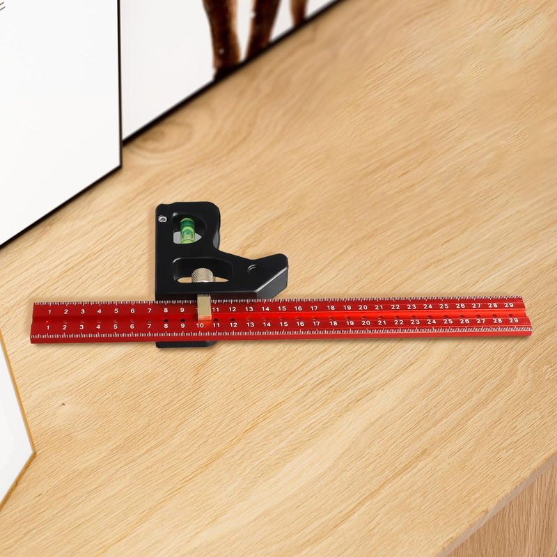 Combination Square Tool, Stainless Steel Movable Square Ruler for Angle/Measuring Marks and Drawing, Woodworking Tools, 45-90 Degree Marking(400mm) 400mm