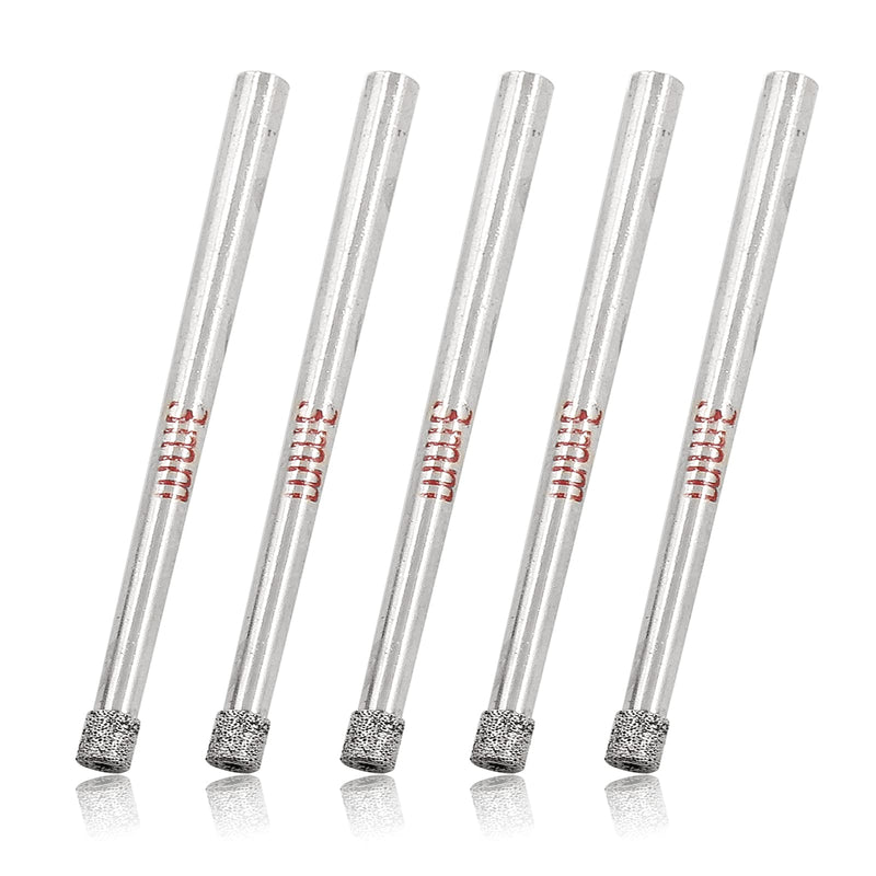 Luomorgo 12Pcs 3mm/1/8 inch Diamond Hole Saw, 1/5 inch Cutting Depth Diamond Diamond Drill Bits for Glass Ceramic Marble Porcelain Tile Granite Quartz Gemstone 12Pcs, 3mm / 1/8 inch