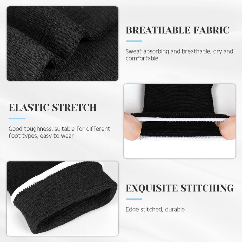 Haysandy 4 Pieces/ 2 Pair Kids Ankle Support Brace Elastic Kids Compression Socks Knitted Ankle Sleeve for Jogging Running Fitness(Black,5-10 Years) 5-10 Years Black