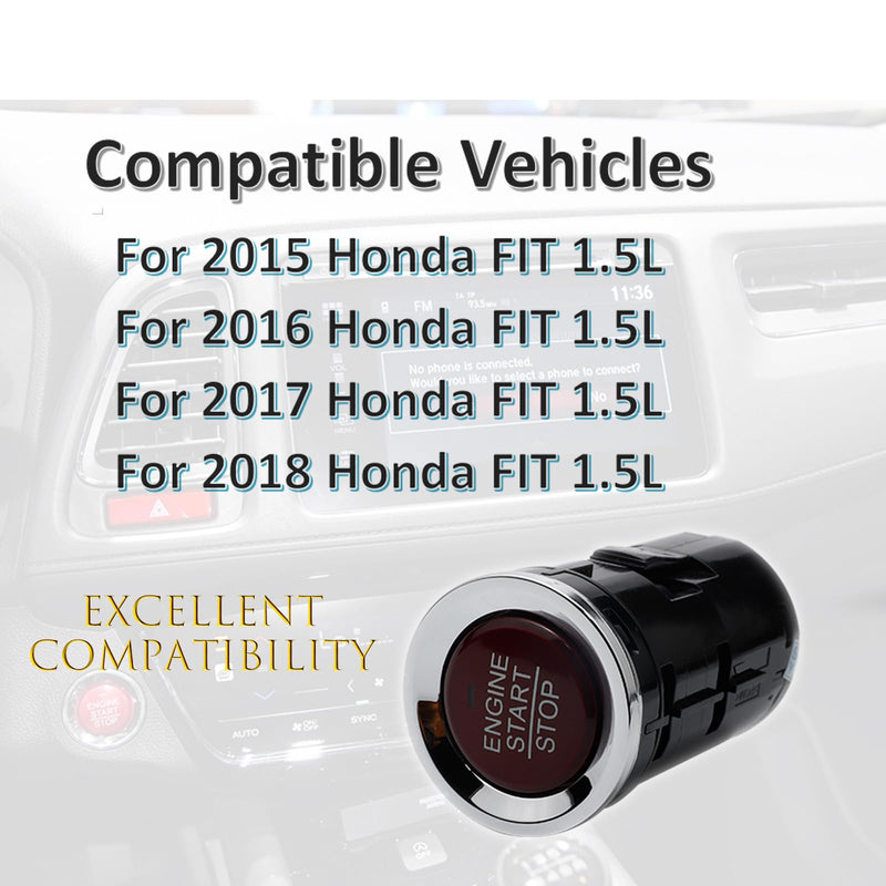 MANATEE 35881-T5H-H41 Ignition Starter Switch for Honda FIT 2015 2016 2017 2018, 35881T5AJ01 35881T5AJ02 Start Stop Push Button One-Button Switch