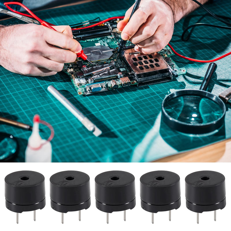20Pcs 12085 Passive Buzzer 12MM*8.5MM 42R Resistance 3V 5V 9V 12V in Common Use Mini Piezo Buzzers Kit, Active Buzzer Electronic Alarm Magnetic Long Continuous Beep for Arduino