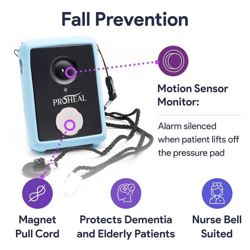 Bed Alarm for Elderly Dementia Patients, Sensor, Magnet, Nurse Bell -Chair and Bed Alarm and Fall Prevention for Elderly - Fall Alert Devices for Elderly - Chair Alarm Includes 9V Battery All-In-One System