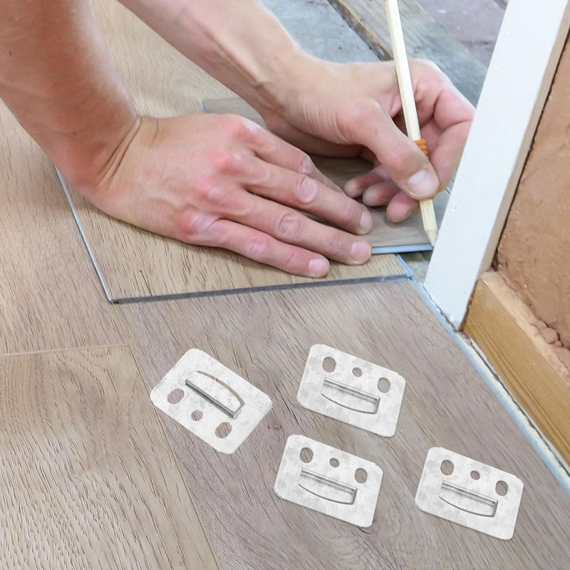 GLEAVI 100pcs Wall Panel Buckle Wainscoting Panel Hangers Wall Panel Clips Hanging Buckle Mounting Brackets Wall Hangers Furniture Panel Clips Panel Mount Iron Galvanized Interlock