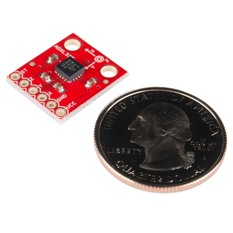 SparkFun Triple Axis Accelerometer Breakout - ADXL335 Analog Sensor/MEMS Accelerometer Sensing Range of +/-3g Recommended Power: 1.8 and 3.6VDC.