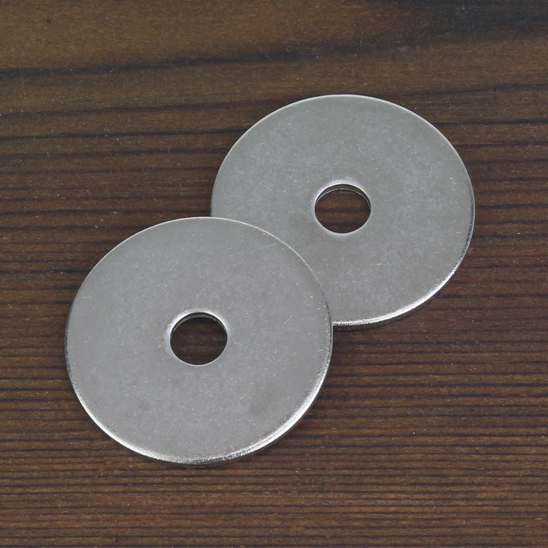 50 Pieces #10 Stainless Flat Washers, 1" Outside Diameter, 0.055" Thickness, 18-8 (304) Stainless Steel Washers, Metal Washers, Flat Washers for Bolts Screws #10 x 1" （50 PCS）