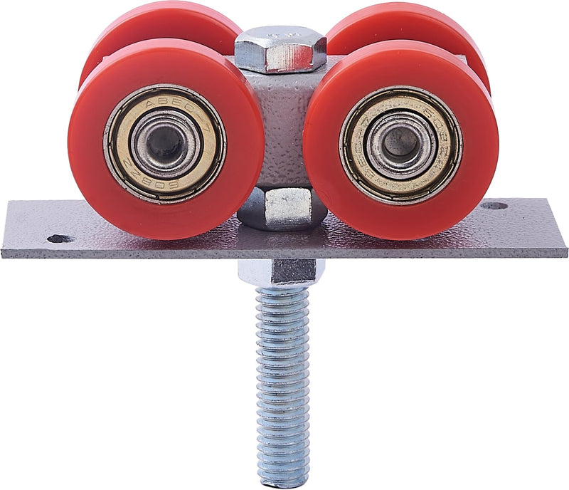 4 Wheel Trolley for Sliding Gate, 440 lbs Weight Capacity, Steel with Powder Coating, 4 Nylon-Coated Bearings