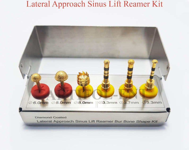 Dental Implant Lateral Approach Sinus Lift Reamer Drill Kit 6 Pcs