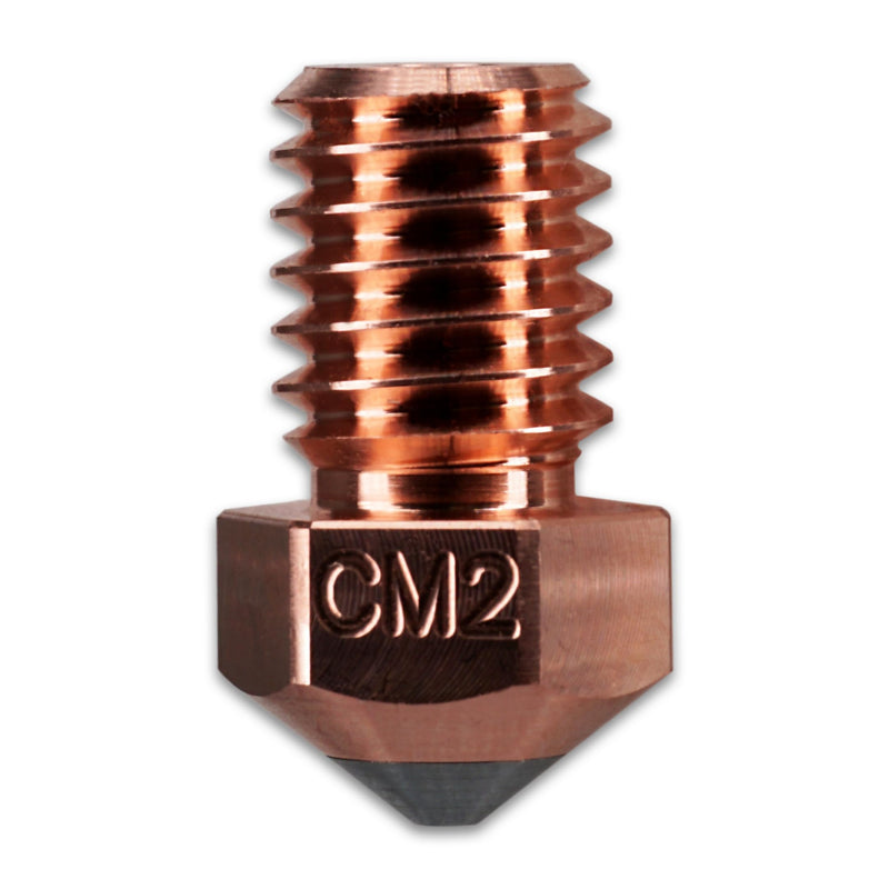 Microswiss CM2 RepRap V5-V6 1.75 Nozzle for Prusa i3 MK2 / MK2S / MK3 / Mini - Copper Core - M2 Hardened Steel Tip - Superior Thermal Performance - Exceptional Wear Resistance (.4mm) .4mm