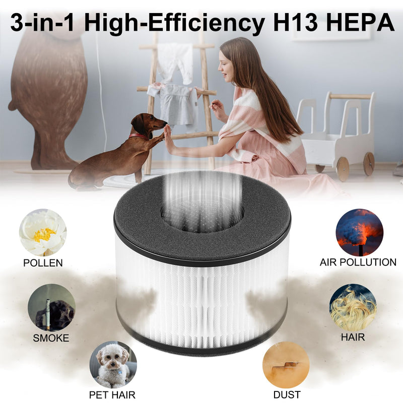 BS-03 Replacement Filter Compatible with PARTU & Slevoo BS03 Air Purifier