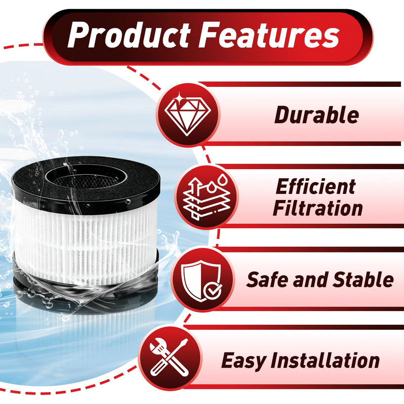 4 Pcs AP01 Replacement Filter Compatible with Himox AP01(H01) Air Purifier