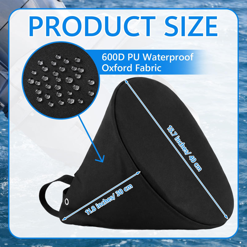 2 Pcs Boat Motor Propeller Cover 15 1/2'' Waterproof Heavy Duty Marine Motor Propeller Protective Bag Fits for 12"-15" OD Fade-Resistant Boat Engine Protector Prop Bags