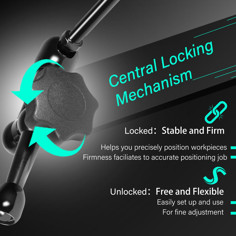 NF1022 Holder Centering Indicator Holders for Centering of Workpieces 丨Spring Loaded Bearing丨 Stretchable Articulated Arms