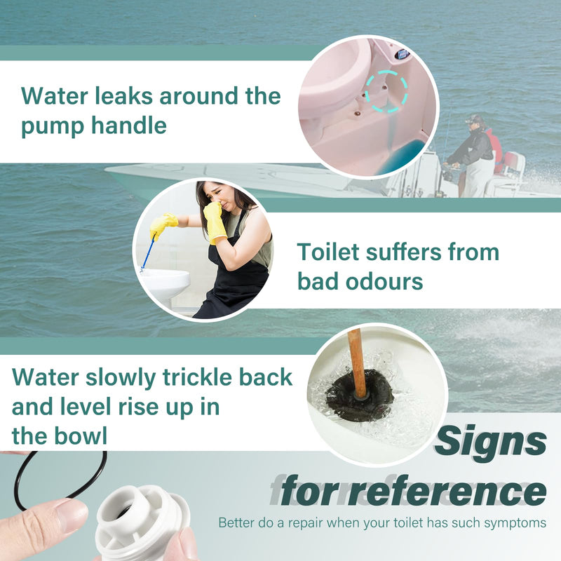 29045-3000 Twist N Lock Marine Manual Toilet Service Kits Fit for Jabsco 29090-3 & 29120-3 Series Toilet, 2008 and Up