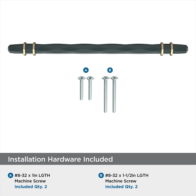 Amerock | Cabinet Pull | Black Bronze/Golden Champagne | 8 inch (203 mm) Center-to-Center | London | 1 Pack | Drawer Pull | Drawer Handle | Cabinet Hardware