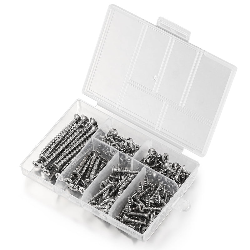 #6 410 Stainless Steel Fastener Drywall Screws Kit-Phillips with coarse Threaded tip, Suitable for Drywall Slate, Wood, etc. 1