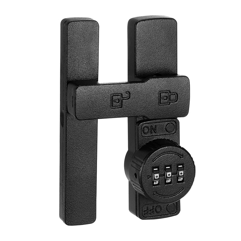 Matte Black 180 Degree Barn Door Lock,Mechanical Password Lock,3 Digit Password Keyless,Flip Latch with Combination,Protect Privacy,for Barn Door,Cabinets,Windows,Garden,Bathroom Matte Black_180 Degree 1