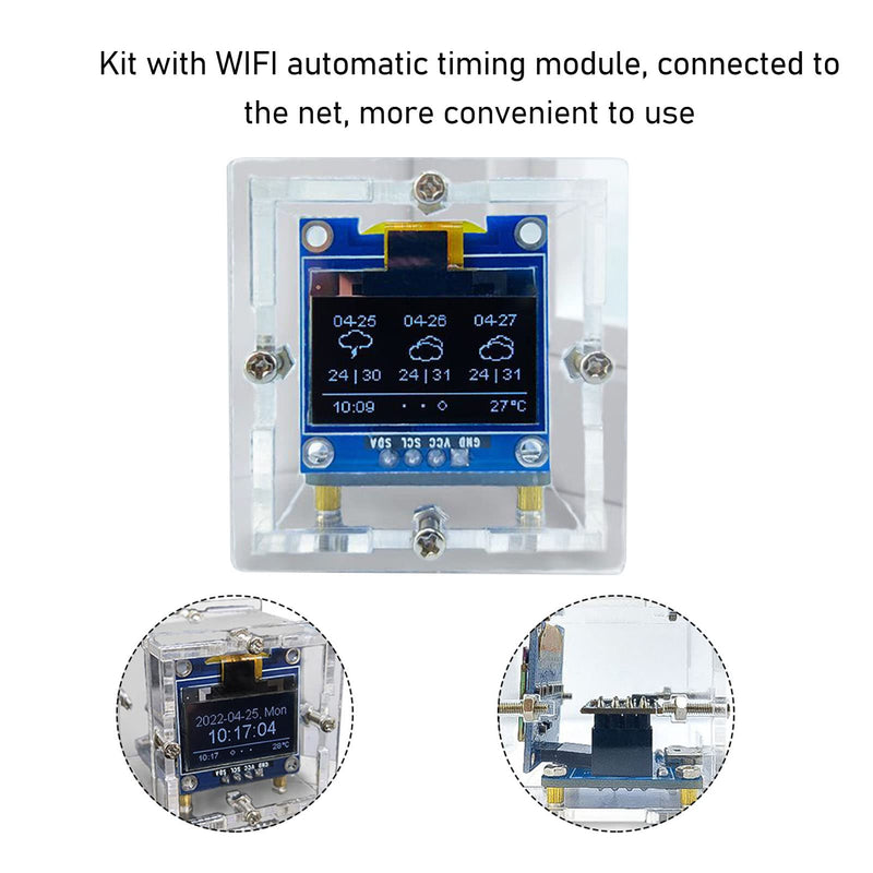 DIY Clock Kit Digital Display Electronic DIY Kit Clock DIY Automatic Timing Module Electronic Sodering Project USB Interface
