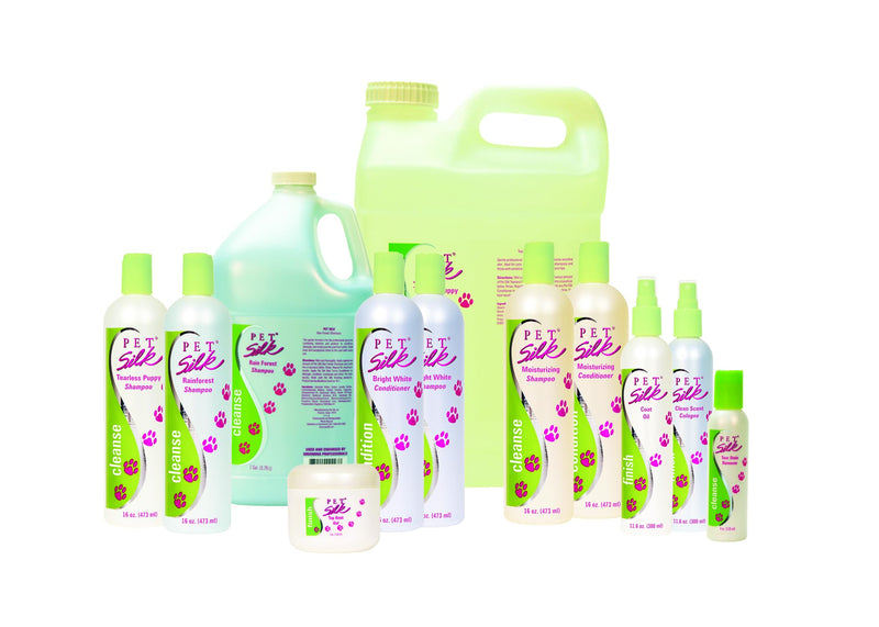 Pet Silk Hypoallergenic Shampoo, Free of Dyes and Fragrances, Specially Designed for Pet's with Sensitive Skin, Infused with Keratin, Achieve a Strong, Healthy & Smooth Coat for Your pet! (16oz) 16oz - PawsPlanet Australia