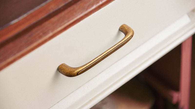 12 Pack Antique Brass Cabinet Pulls 5" Hole Center Drawer Pull | 128mm Solid Zinc Alloy Cabinet Handles, Vintage Cupboard Hardware, For Dressers, Drawers, Kitchen, Vanity, Furniture, Closet 5 Inch Hole Center