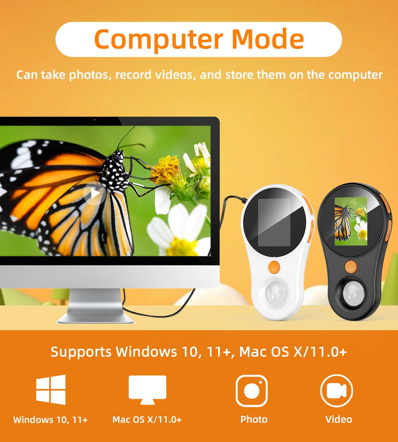 Digital Microscope Handheld 2.0 inch IPS Color Screen,Portable Digital Magnifying Glass 500x,Marco Microscopes,uilt-in 8LED Lights,USB Compatible with PC Windows, Mac OS White