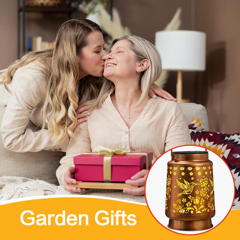 Hummingbird Solar Lanterns Outdoor Waterproof Garden Decor, Metal LED Garden Light,for Yard, Patio, Lawn, Tabletop, Pathway, Landscape,Walkway, Terrace, Balcony as Gifts for Mom Grandma Women… Style_Hummingbird