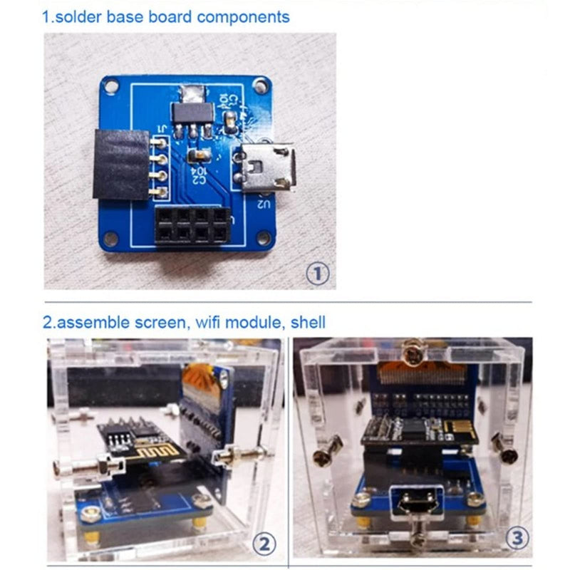 DIY Clock Kit Digital Display Electronic DIY Kit Clock DIY Automatic Timing Module Electronic Sodering Project USB Interface