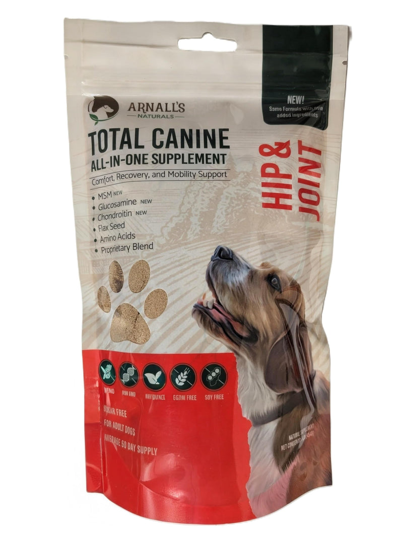 Total Canine: Hip & Joint Supplement Powder for Dogs (454 Gram 45-90+ Days) with Glucosamine, Chondroitin, MSM, and Omega-3's 454 Gram(45-90+ Days)