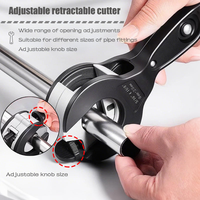 Ratcheting Tubing Cutter, Copper Pipe Cutter, Tubing Cutter 5/16" To 1 1/8", 2 in 1-360° Close Quarters Tube Compact Cutter with Deburring Tool, Pex Cutter Tool for Cutting Copper and Metal Pipes.
