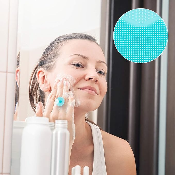 JEXCULL Face Clubber 4 Pack Soft Silicone Facial Cleansing Brush Face Creator Blackhead Acne Pore Pad Cradle Cap Face Mash Brush Deep Cleaning Skin Care - NewNest Australia