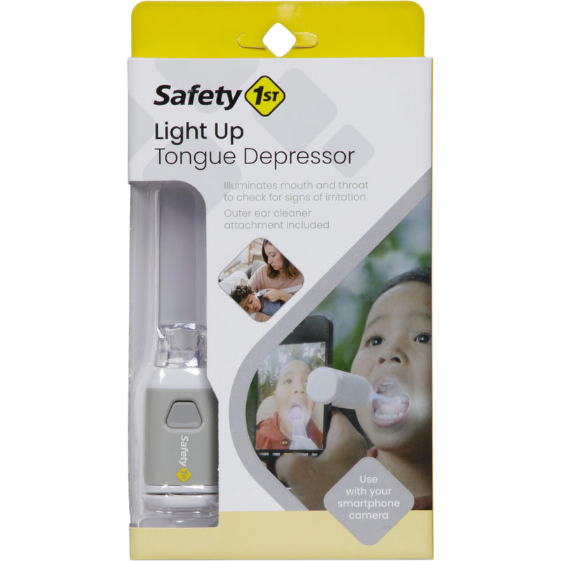 Safety 1st Light Up Tongue Depressor, Illuminates Mouth and Throat to Check for Signs of Irritation, Clear