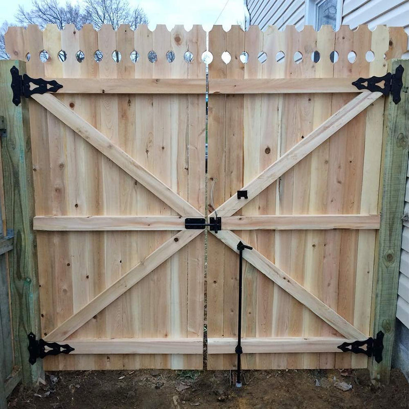 24" Cane Bolt Drop Rod Heavy Duty Gate Hardware Black Solid Steel Gate Ground Latch for Wood PVC Vinyl Metal Gates Fences Doors, Holding Gate to The Ground (2 Pack) 2 24 Inch