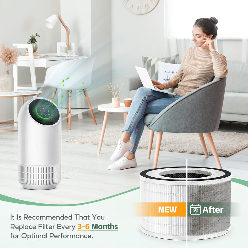 2-Pack Filter Compatible with Afloia Fillo/Halo/Mooka Allo Air Purifier