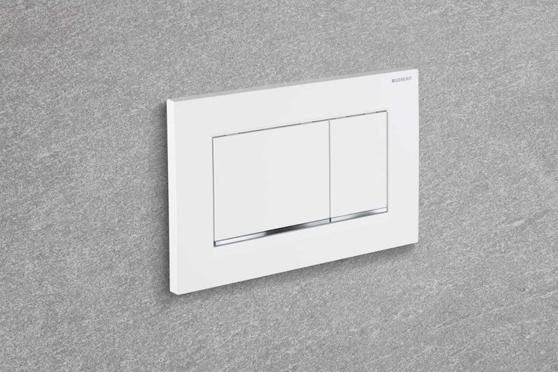 Geberit G115883KJ1 Sigma 30 Dual Flush 1.6/0.8 GPF Actuator Plate White/Polished Chrome
