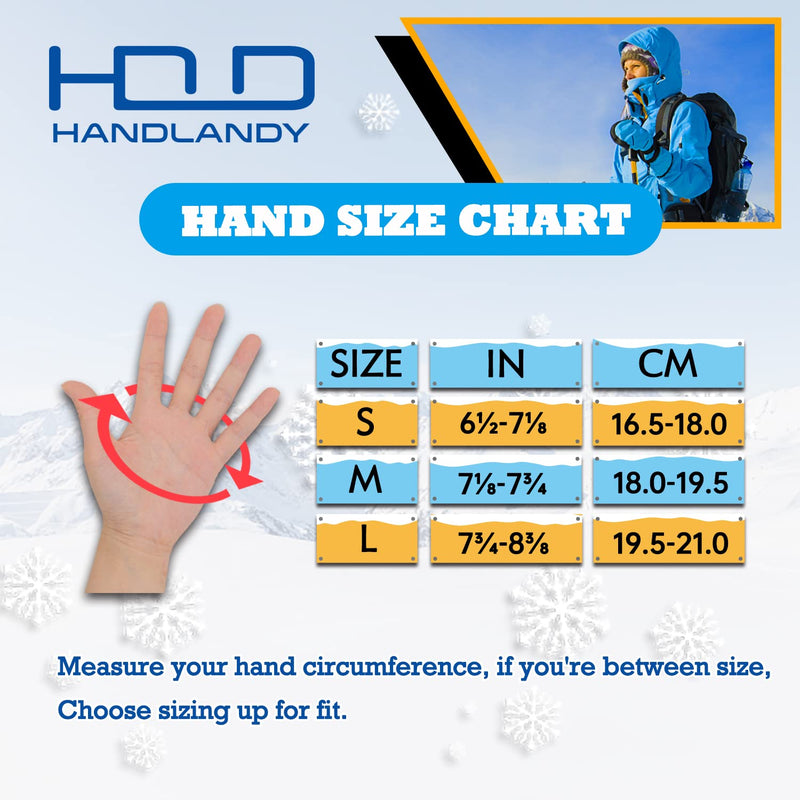 HANDLANDY Waterproof Insulated Work Gloves, 3M Thinsulate Thermal Winter Gloves for Men Women Touch Screen, Warm Ski Snowboard Cold Weather Gloves (Small, Pink) Small Pink-women Size
