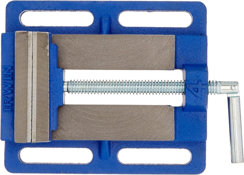 IRWIN Drill Press Vise, 4.5” Jaw Capacity, Forged Iron for Ultimate Durability, Slotted Base for Easy Installation (226340)