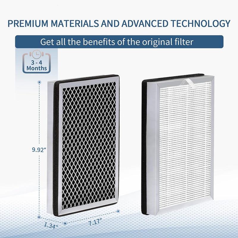 MA Series 25 Filter Compatible with 25W/25B/25S Air Purif-ier White, Pack of 4