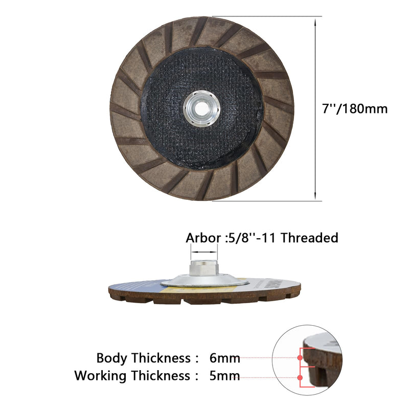 7 inch Ceramic Bond Edge Cup Grinding Wheel,5/8"-11 Arbor for Concrete Smoothing Polishing with Handheld Grinder,200 Grit 7" 200 Grit