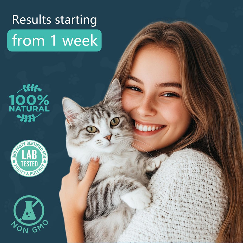 Cat Anxiety Relief Drops - Natural Stress Relief for Anxious Cats, Soothes Loud Noise & Separation Anxiety, Promotes Deep Sleep, Safe for All Breeds & Ages BROWN M1