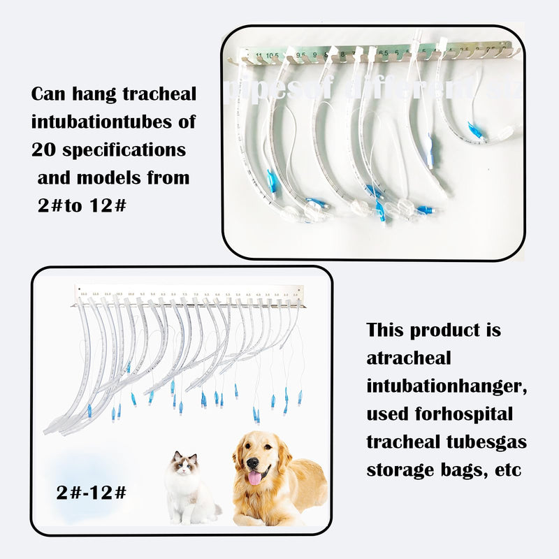 304 Stainless Steel Rack Wall Hanging Frame Intubation Supplies Equipment Rack (21.65 inch(2.0-12)) 21.65 inch(2.0-12)